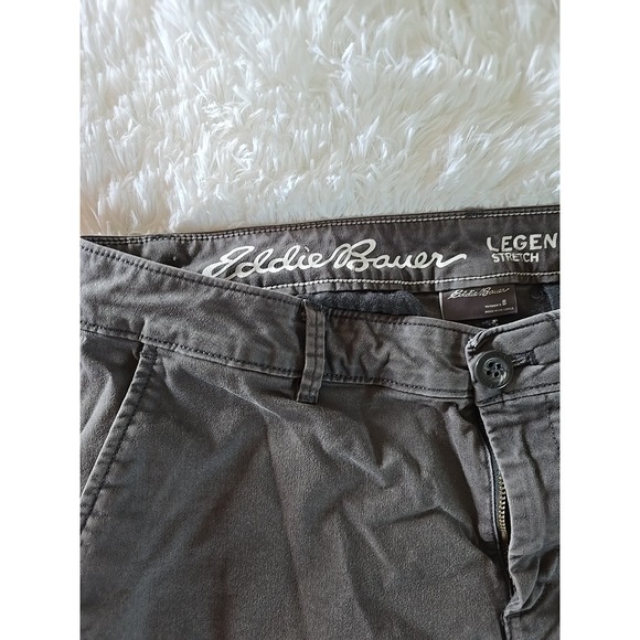 Eddie Bauer Denim - Eddie Bauer Jeans Womens 8 Gray Boyfriend Slim‎ Medium Wash Denim Outdoor Work